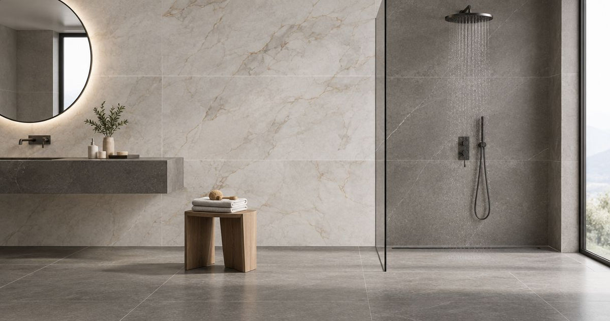 How to choose grout for large format shower tile