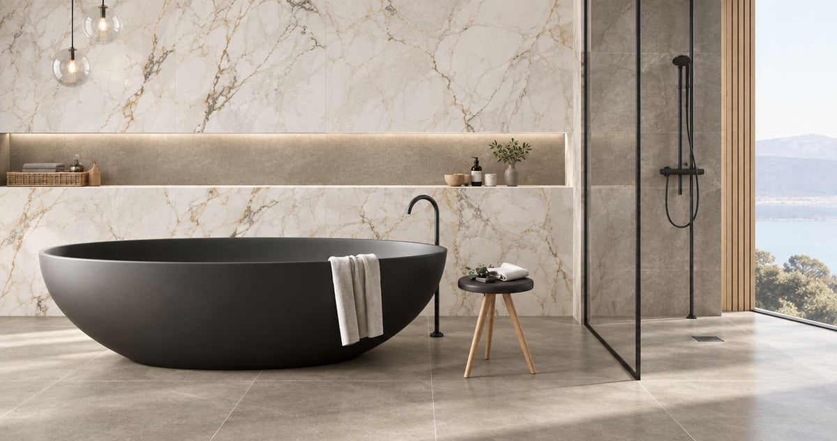 Which large format porcelain tile sizes suit your room?